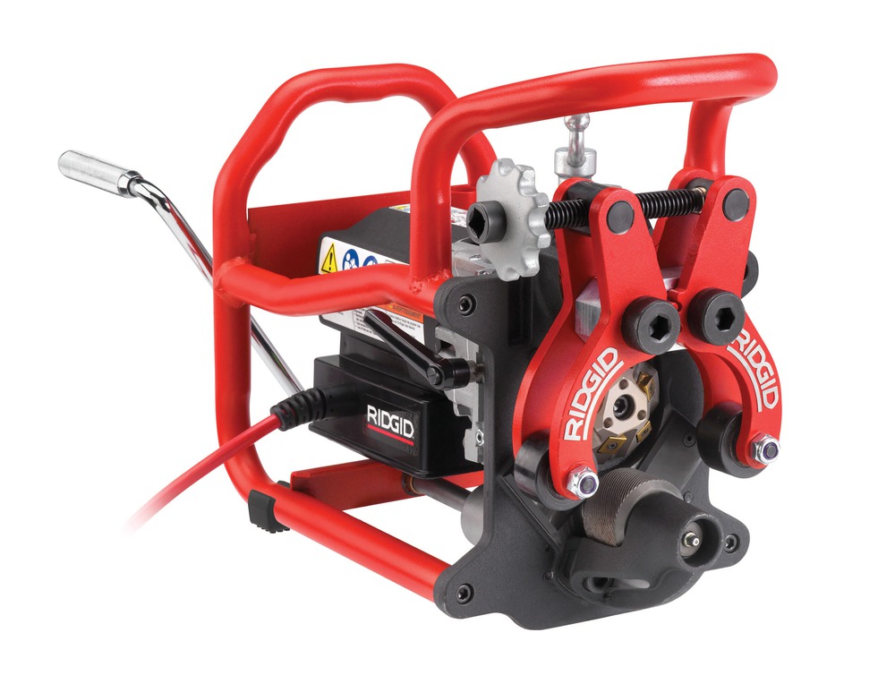 Portable Pipe Beveller with 45 Cutter Head, 120V - 11" Cutting Width, Compact 17" Design