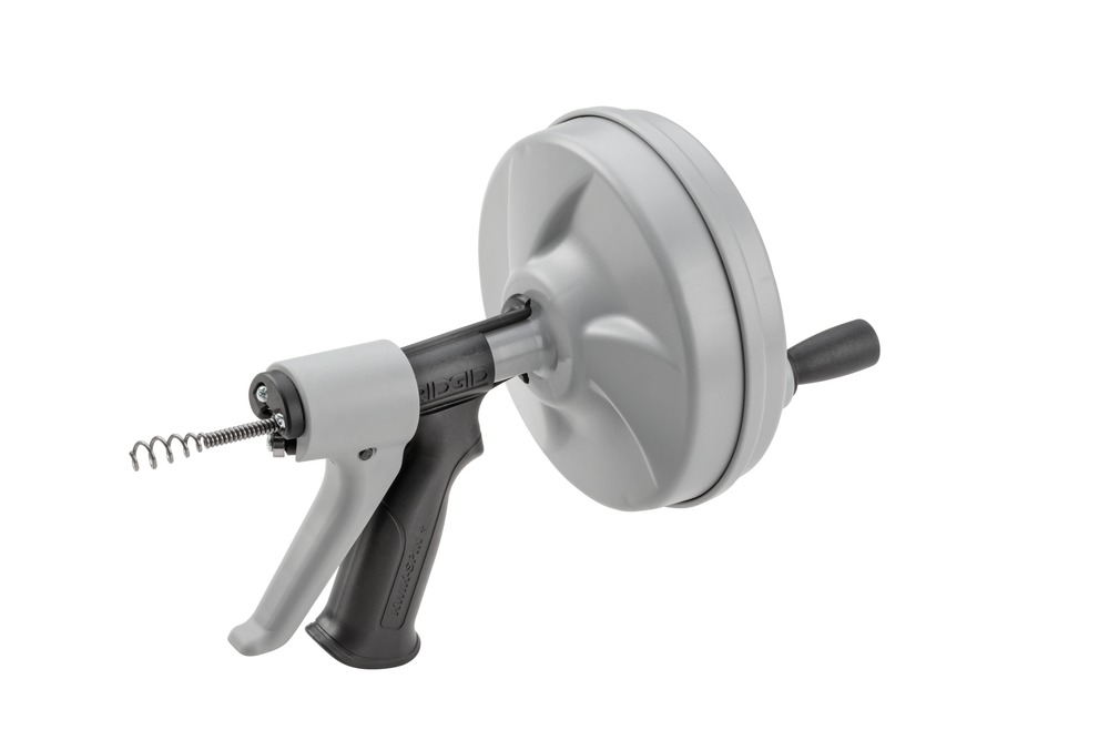 Kwik-Spin Drain Cleaner with Auto-Feed Trigger, 25' Maxcore Cable for 0.75" to 1.5" Pipes