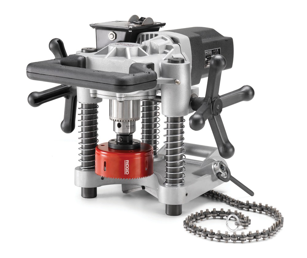 HC450 Hole Cutting Tool - 100V, 12 HP, 110 RPM, Cuts 1/4" to 4-3/4" Steel Pipe