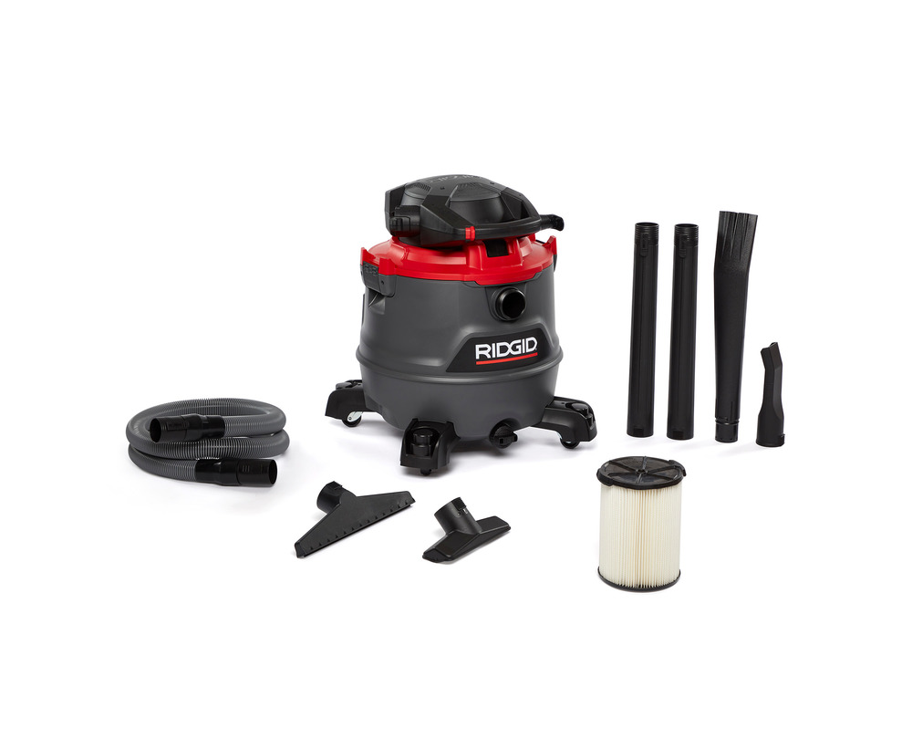 16 Gallon Red Wet/Dry Vacuum - Powerful, Versatile Cleaning Solution for Home & Garage