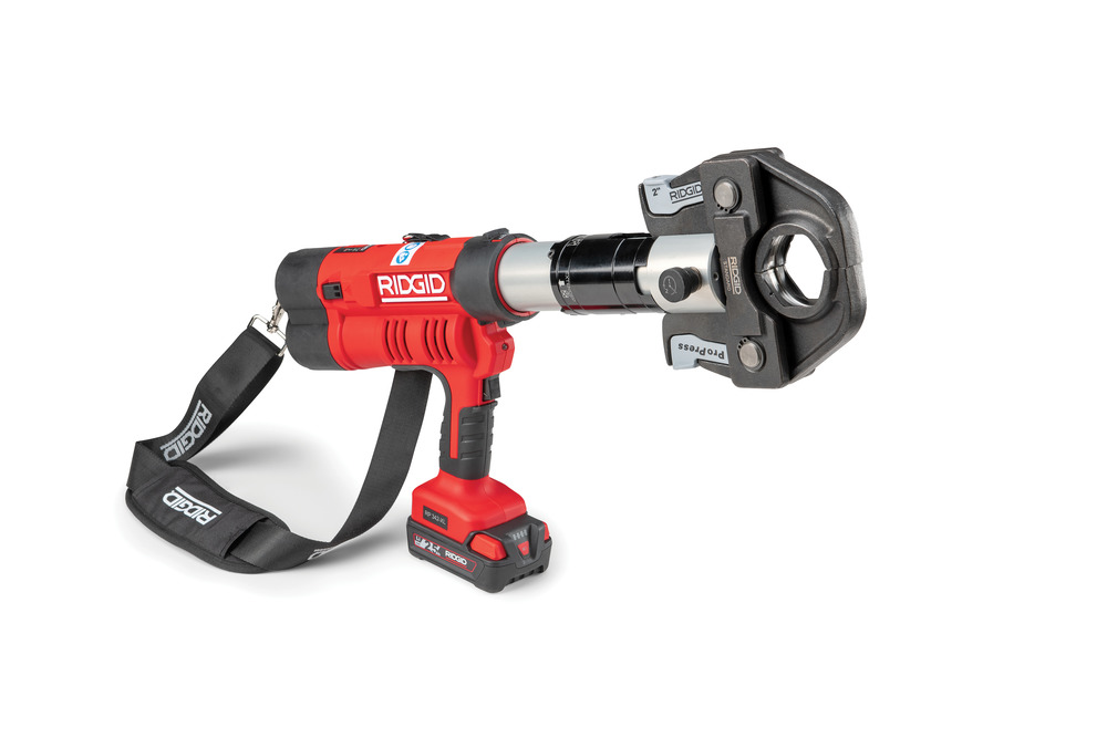 Cordless Press Tool Kit - 18V, 7,200 lb Crimping Force, 1/2" to 4" Compatibility, LED Light