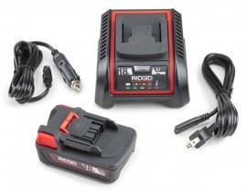 18V Advanced Lithium Battery & Charger Kit, 2.5Ah, Li-ion, Built-in Charge Indicator