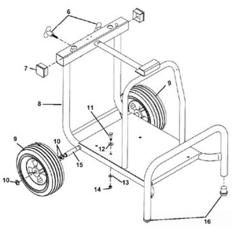 Weldment Cart Frame - Durable, Heavy-Duty Design for Efficient Material Handling