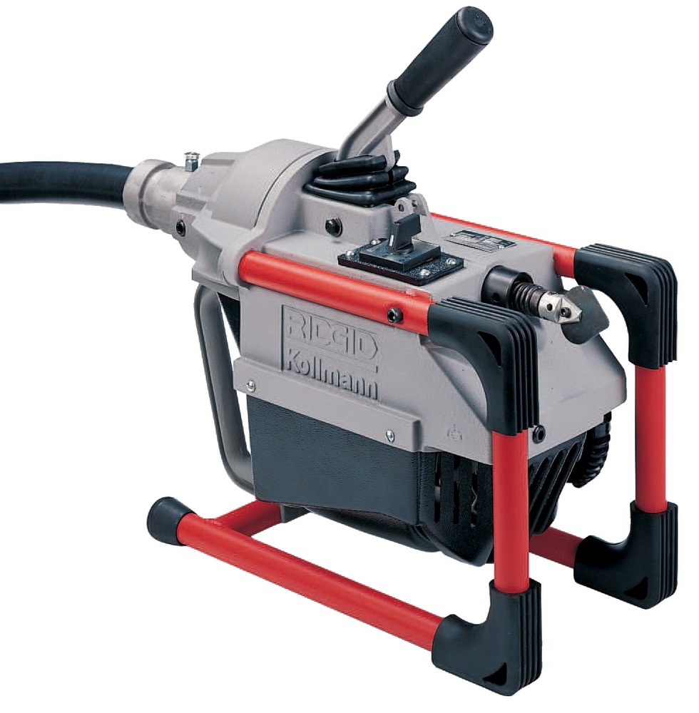 K-60 Sectional Drain Cleaning Machine with 75' Cable, Rear Guide Hose & Operator's Mitt