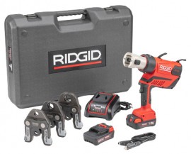 Cordless 18V Press Tool Kit with ProPress Jaws, 7,200 lb Force, LED Light, 360 Swivel, 2 Batteries