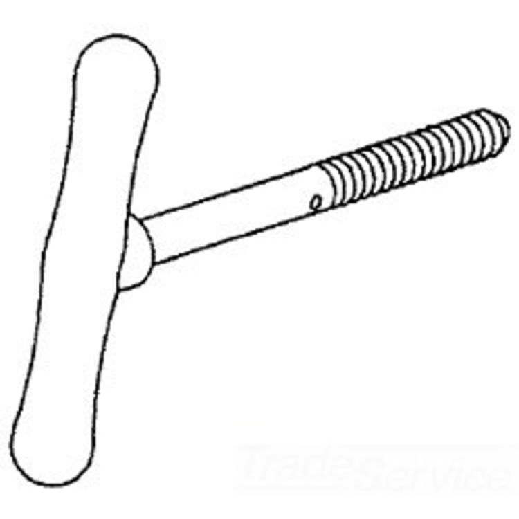 1210 Feed Screw with Handle - 12.5" Length, 7" Width, Durable Design