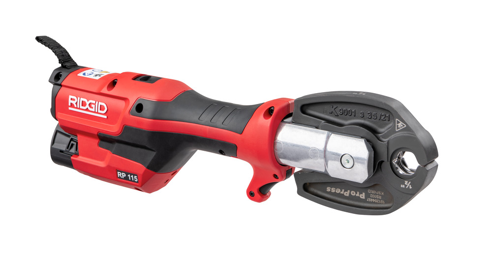Compact Cordless Press Tool Kit - 12V, 1/2" to 3/4" Capacity, Ergonomic Design, 3,400 lb Force