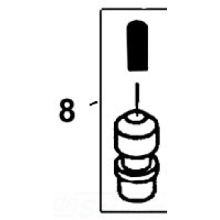 Square End Plunger - Compact 0.75" Length for Efficient Drain Cleaning