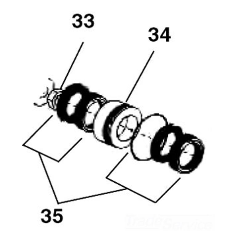 Kit Plunger Seal Kj1350 - Durable, Reliable Replacement for Efficient Plumbing Repairs