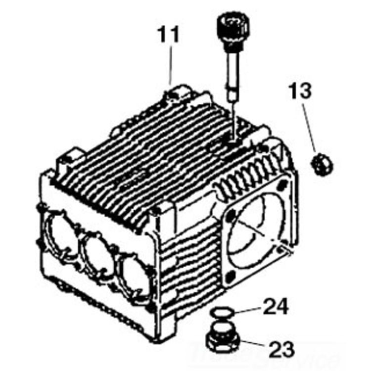 High-Performance Crankcase Assembly for Power Tools - Durable Replacement Part