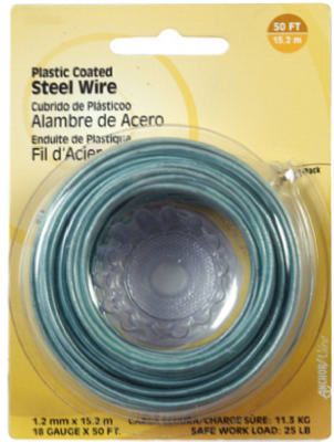 50' 18GA Plas Coat Wire