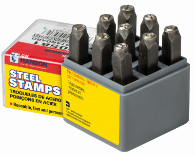 9PC 1/4" Number Stamp