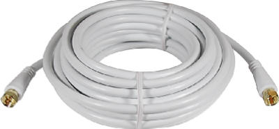 25' WHT RG6 Coax Cable