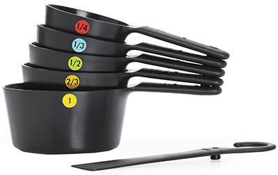 6PC BLK Meas Cup Set