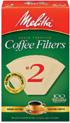 100CT#2 BRN Cone Filter