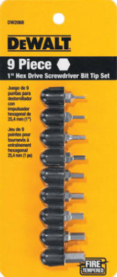 9PC Hex Bit Tip Set