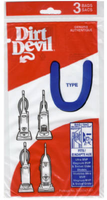 3PKDirt Devil U Vac Bag