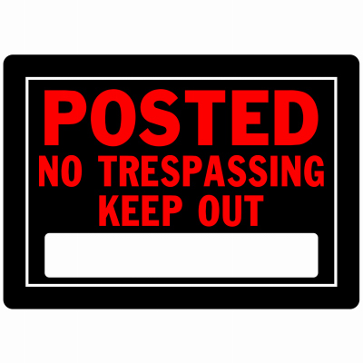 10x14 Post No Tres Sign