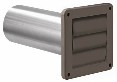 4" BRN Plas Louver Vent