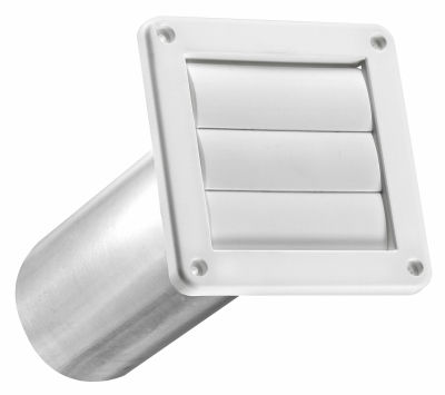 4" WHT Plas Louver Vent