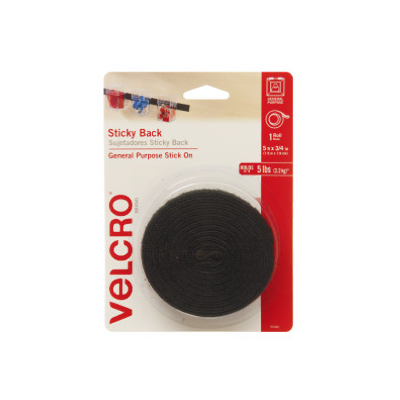 3/4"x5' BLK Velcro Tape