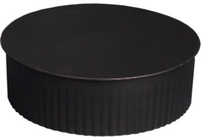 6" BLK Crimp Tee Cap