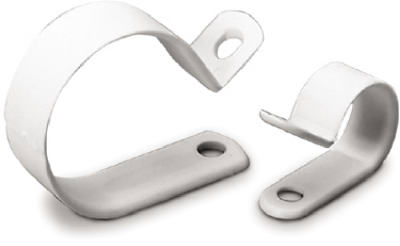 18PK 1/4"WHT Plas Clamp