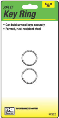 2PK 5/8" Split Key Ring