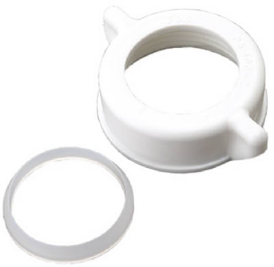 MP WHT Plas Nut/Washer