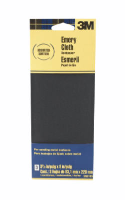 3PK Emery Sandpaper