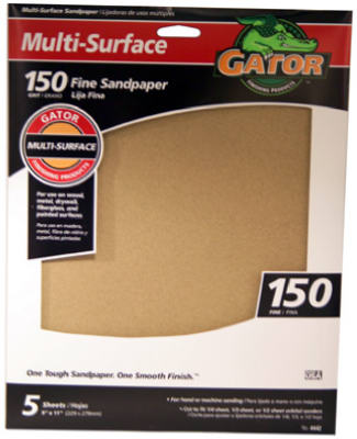 5PK 9x11 150G Sandpaper