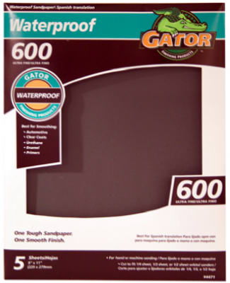 5PK 9x11 600G Sandpaper