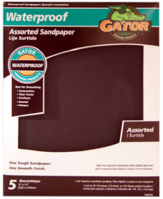 4PK9x11 ASSTD Sandpaper