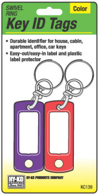 2PK Key Tag/Swiv Ring