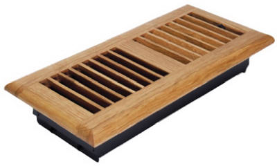 4x10 Oak Louv Register