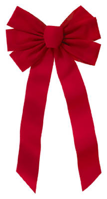 7 Loop RED Velvet Bow