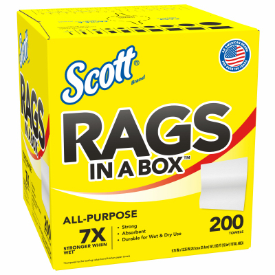 200PK Boxed WHT Rag