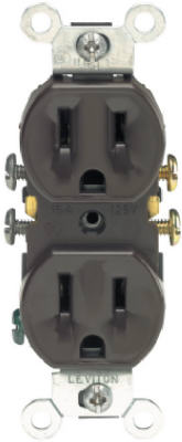 15A BRN DPLX Receptacle