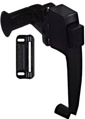Sat BLK Pushbutt Latch