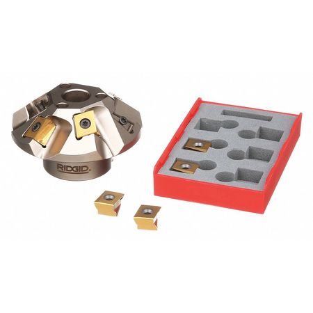 Cutter Head for B-500, 1/2" to 4" Pipe, Includes Grease, Inserts & Screws, Steel Material
