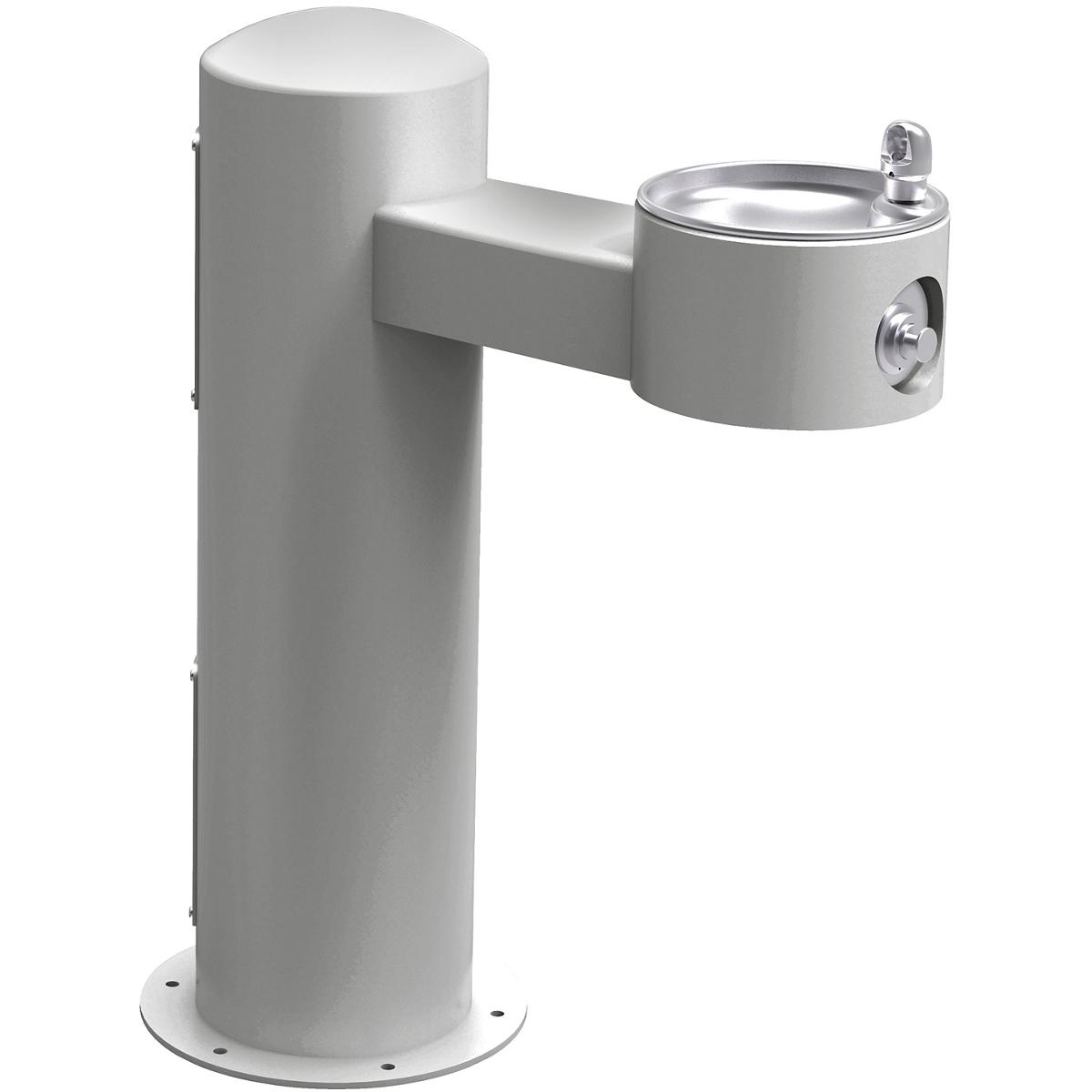 Halsey Taylor Endura II Tubular Outdoor Fountain Pedestal Non-Filtered Non-Refrigerated Freeze Resistant Gray