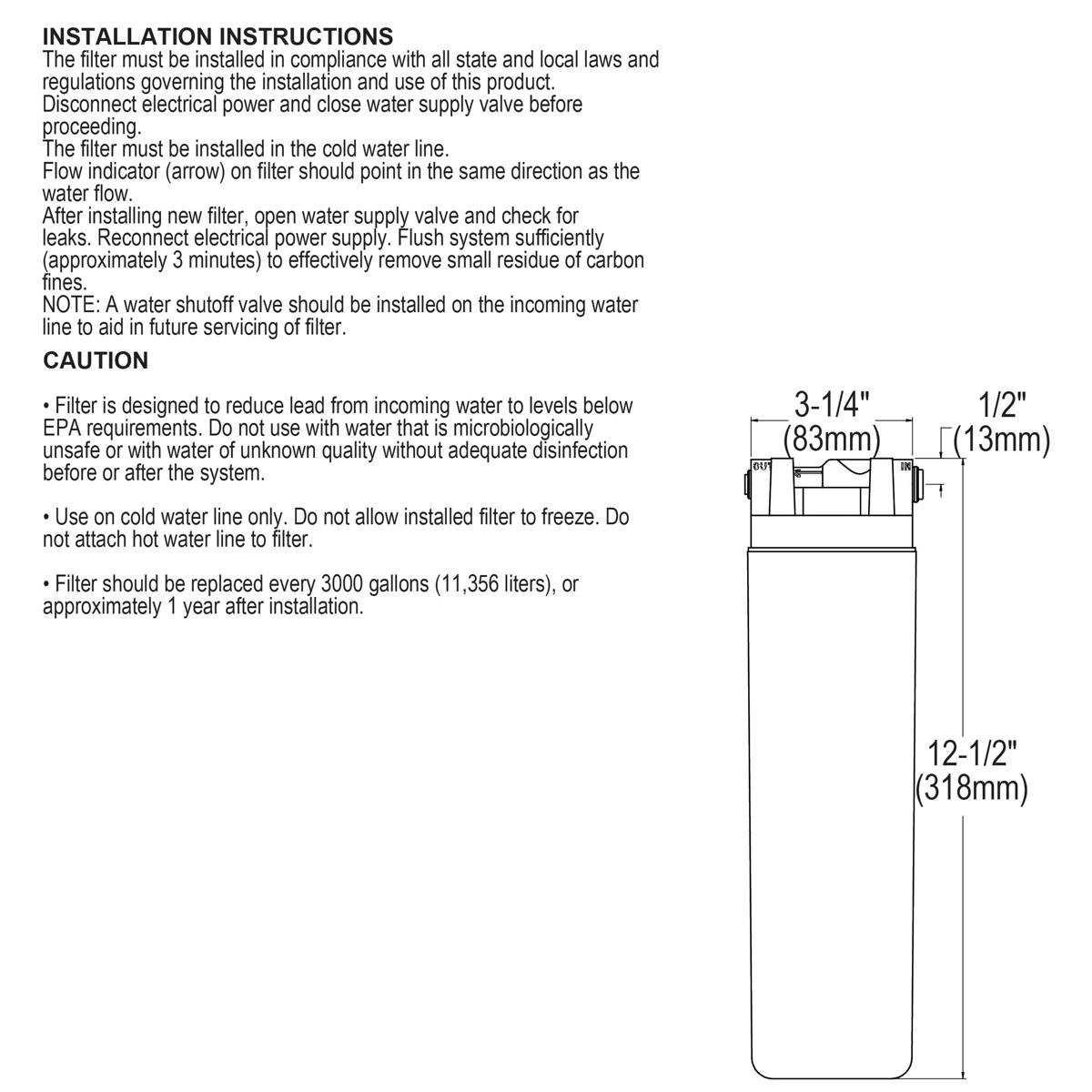 Halsey Taylor WaterSentry Plus Replacement Filters (12) (Bottle Fillers)