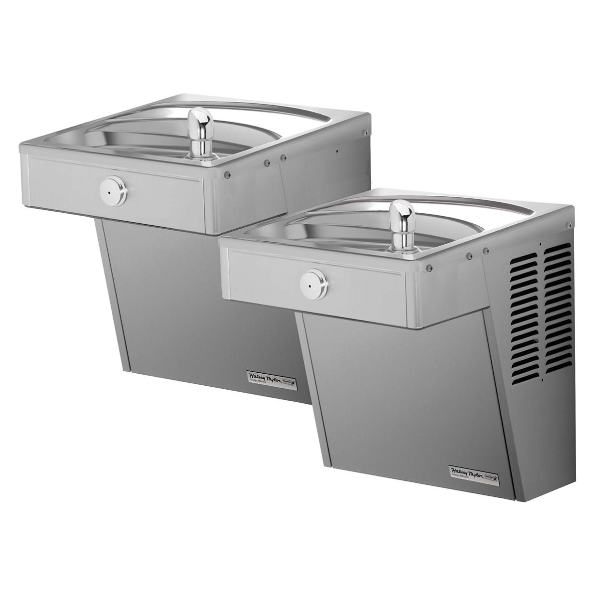 Halsey Taylor Wall Mount Vandal-Resistant Bi-Level ADA Cooler, Filtered Refrigerated Stainless