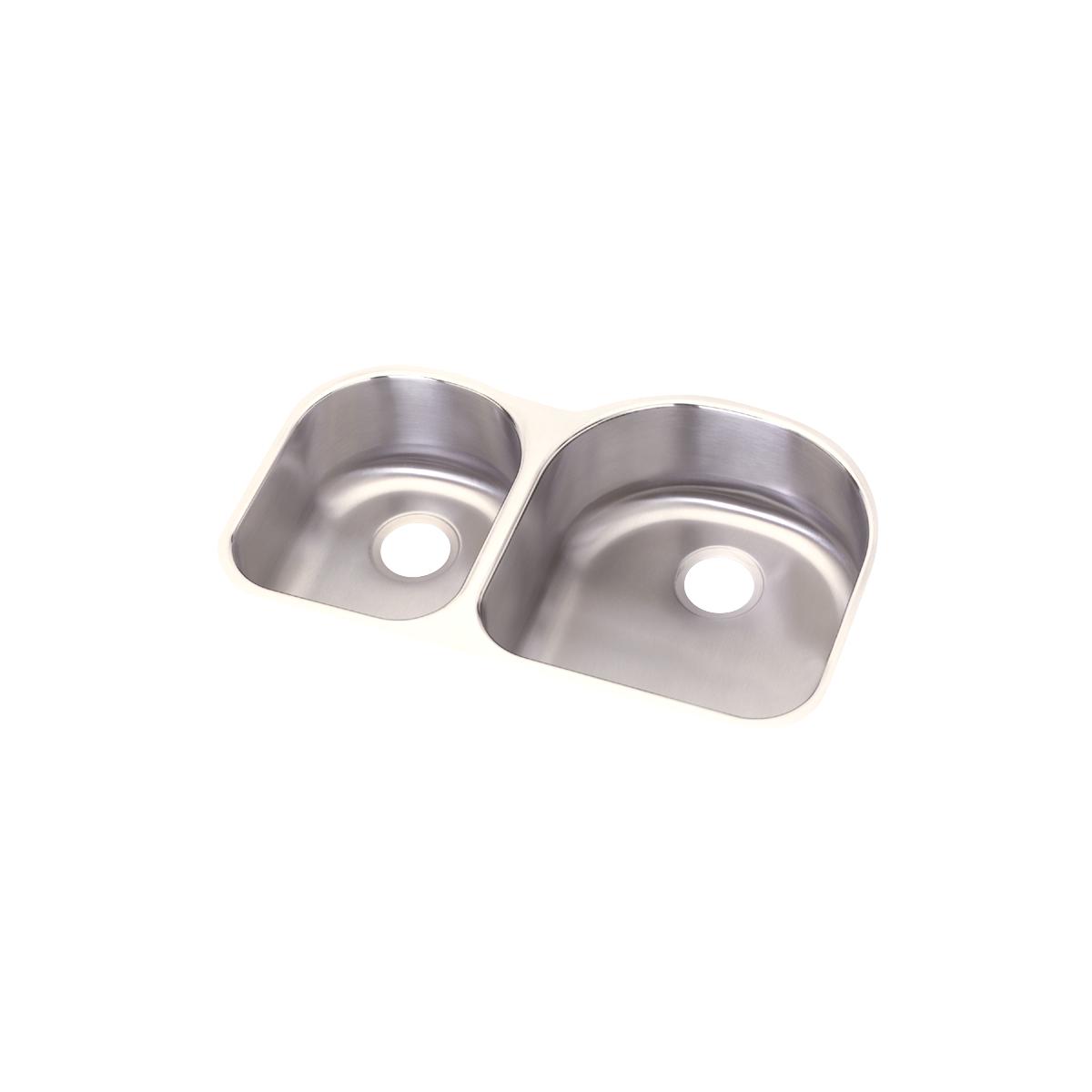 Stainless Steel 31-1/4" x 20" x 8", Offset 40/60 Double Bowl Undermount Sink