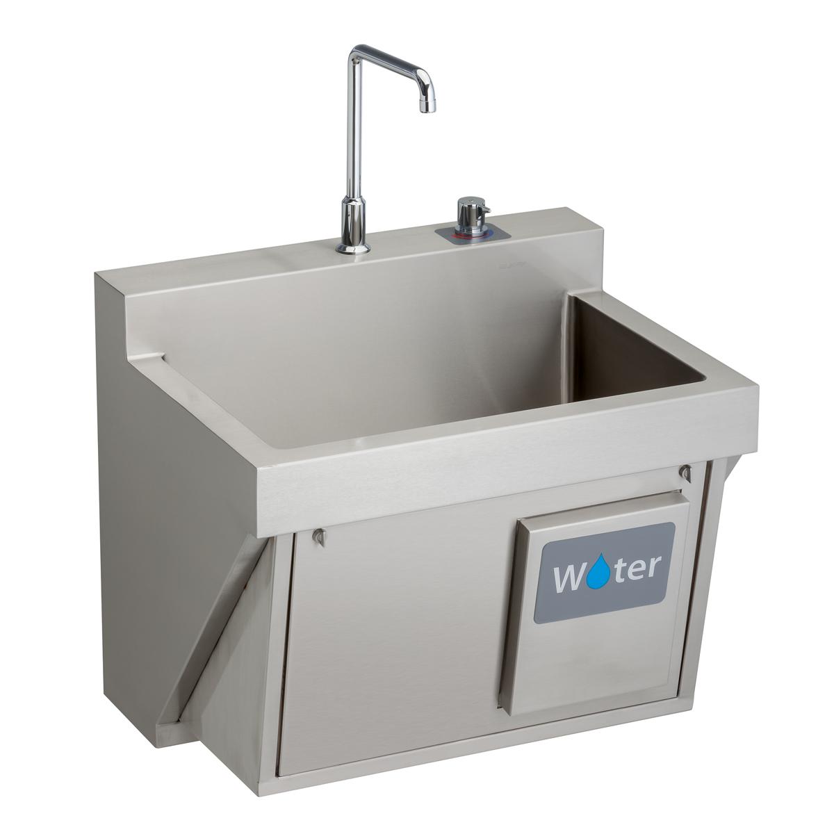Stainless Steel 30" x 23" x 26", Wall Hung Single Bowl Surgeon Scrub Sink Kit