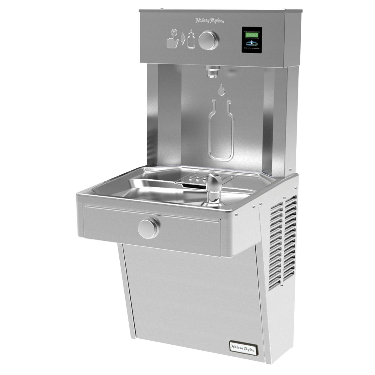 Halsey Taylor HydroBoost Vandal-Resistant Bottle Filling Station & ADA Cooler - Non-Filtered Refrigerated Stainless