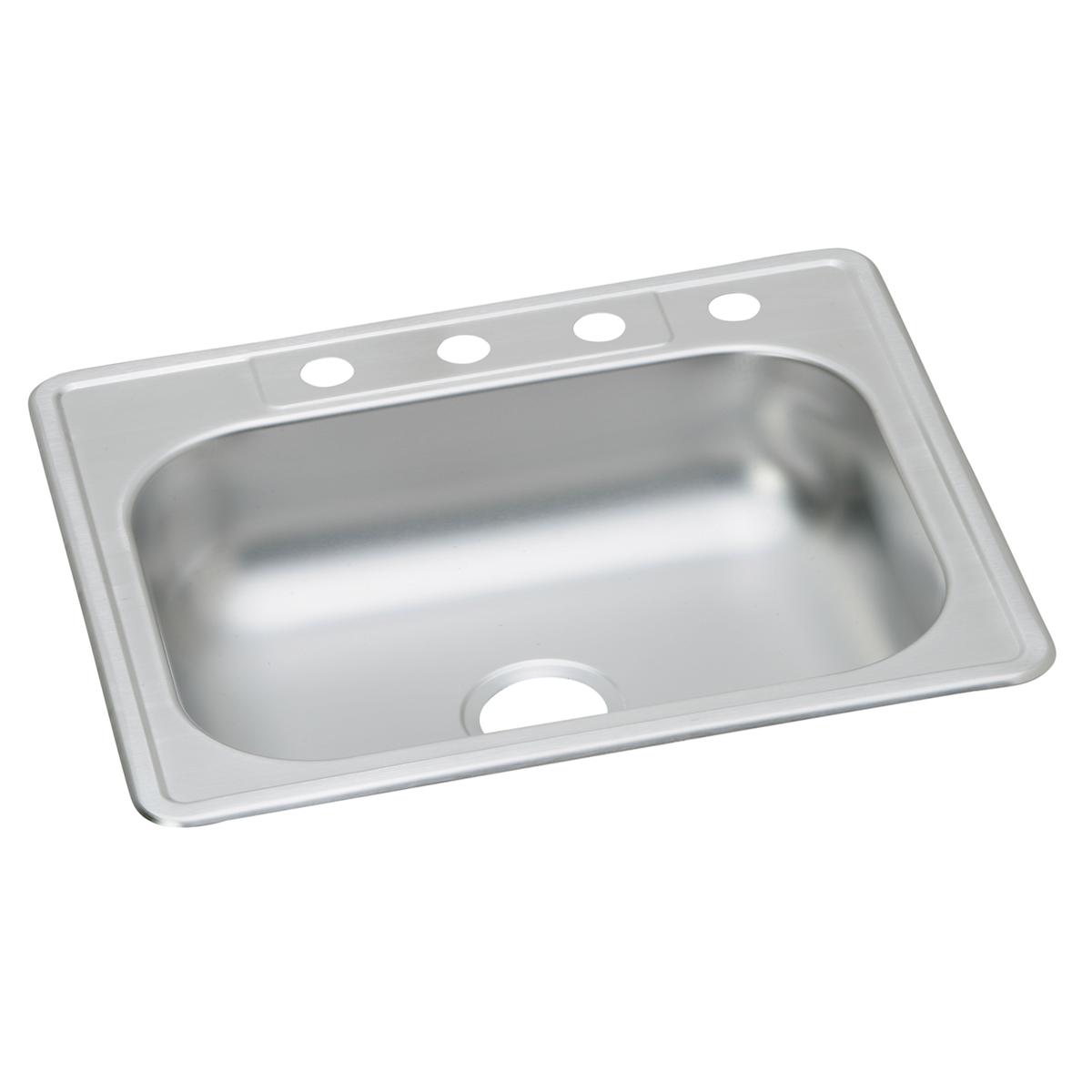 Dayton Stainless Steel 25" x 22" x 6-1/16", 1-Hole Single Bowl Drop-in Sink (10 Pack)