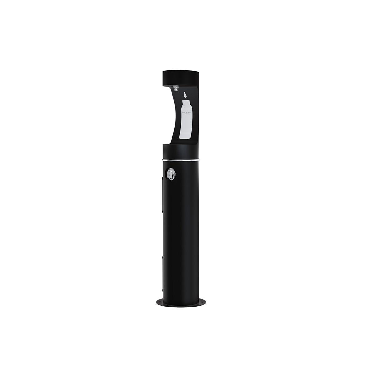 Elkay Outdoor ezH2O Non-Filtered Bottle Filling Station Pedestal, Freeze Resistant, Black