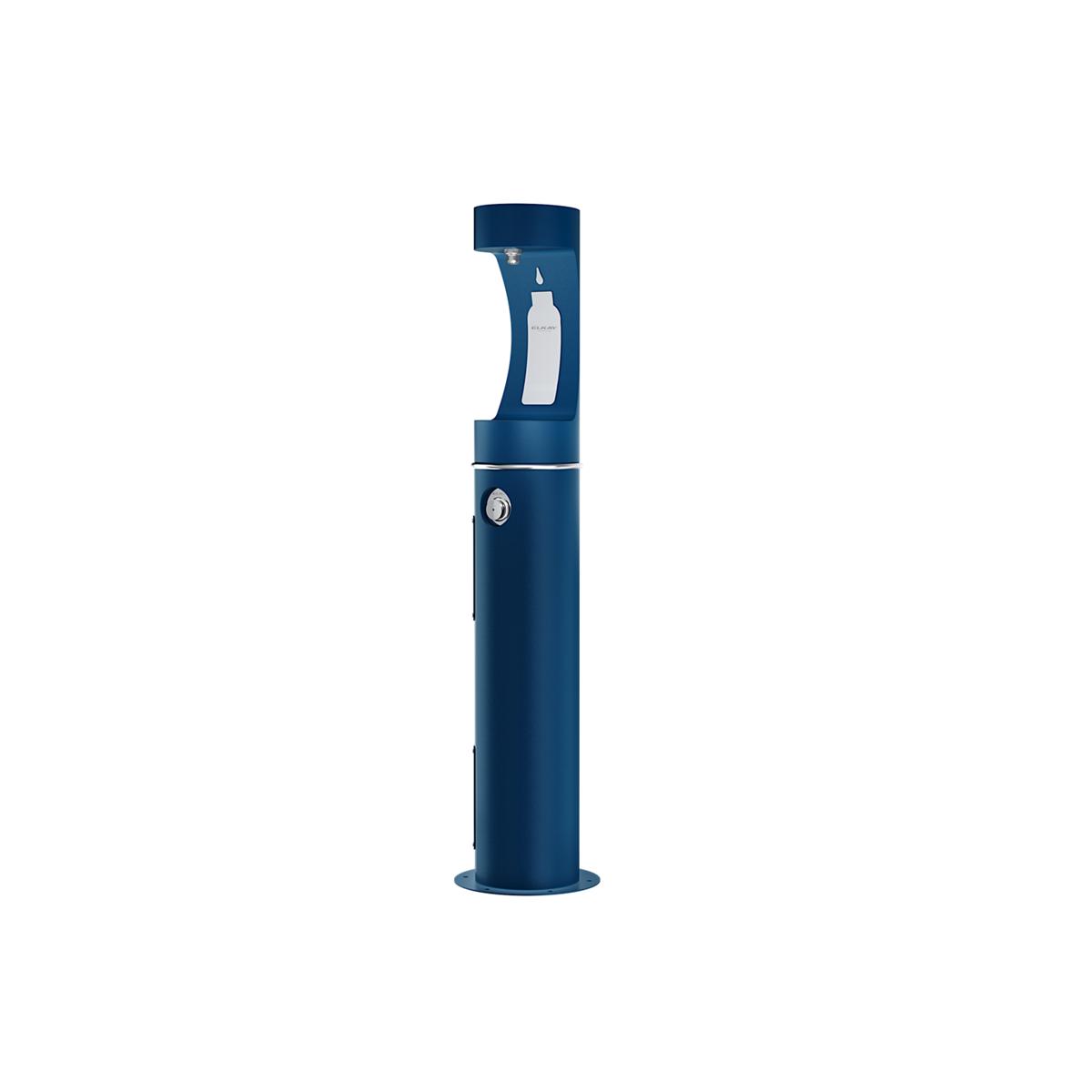 Elkay Outdoor ezH2O Bottle Filling Station Pedestal, Non-Filtered, Non-Refrigerated, Freeze Resistant, Blue