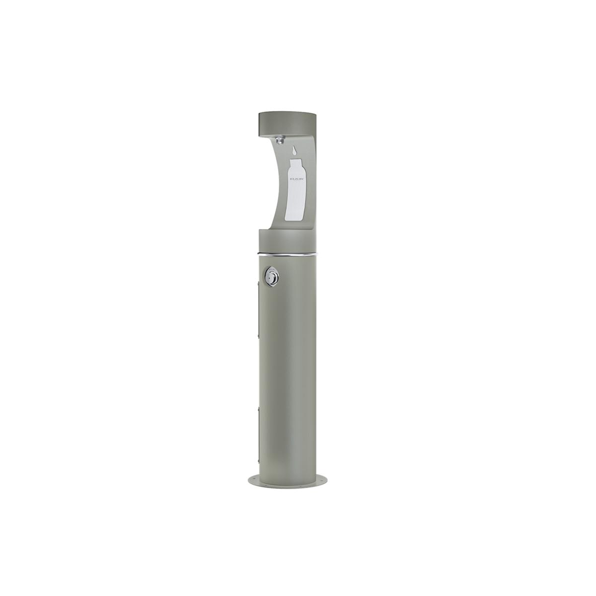 Elkay Outdoor ezH2O Bottle Filling Station Pedestal, Non-Filtered, Non-Refrigerated, Freeze Resistant, Gray